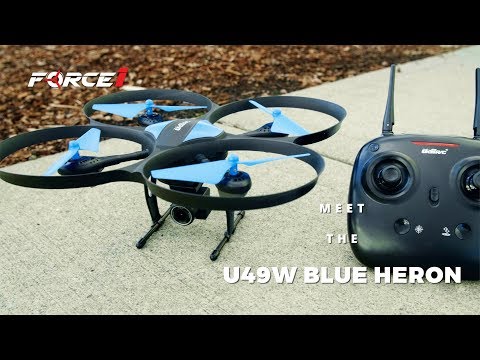 Blue Heron Wi-Fi FPV HD Camera Drone | Beginner RC U49WF Quadcopter | Force1