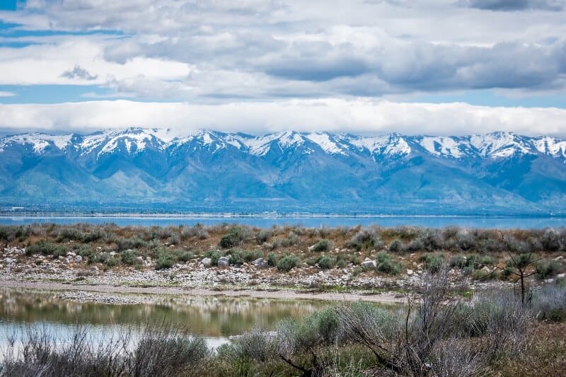 fly drone Antelope Island State Park