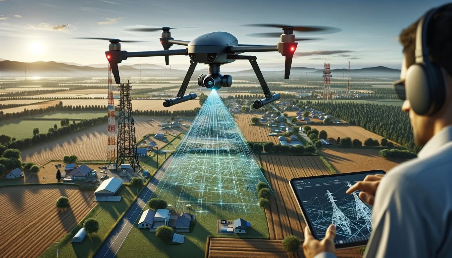 lidar-drone-telecommunications-planning
